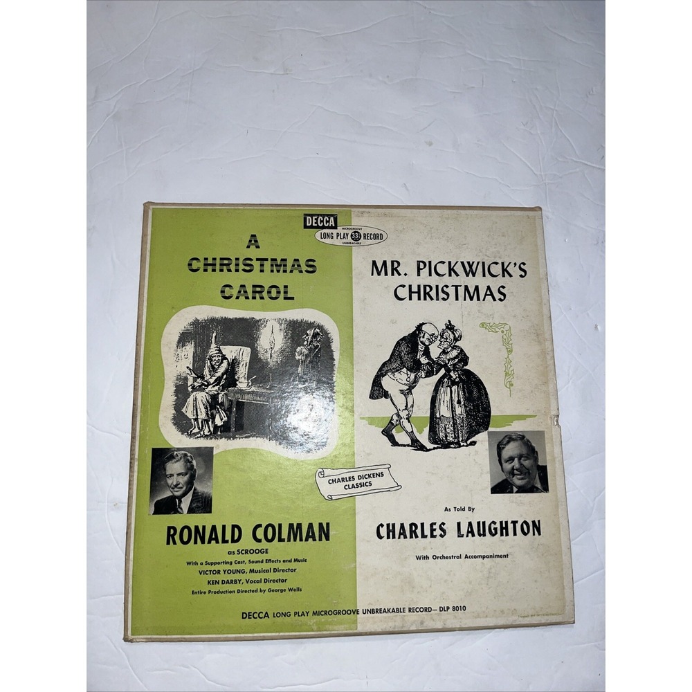 Decca A Christmas Carol Ronald Colman Mr Pickwick Charles Laughton 10" Vinyl‎